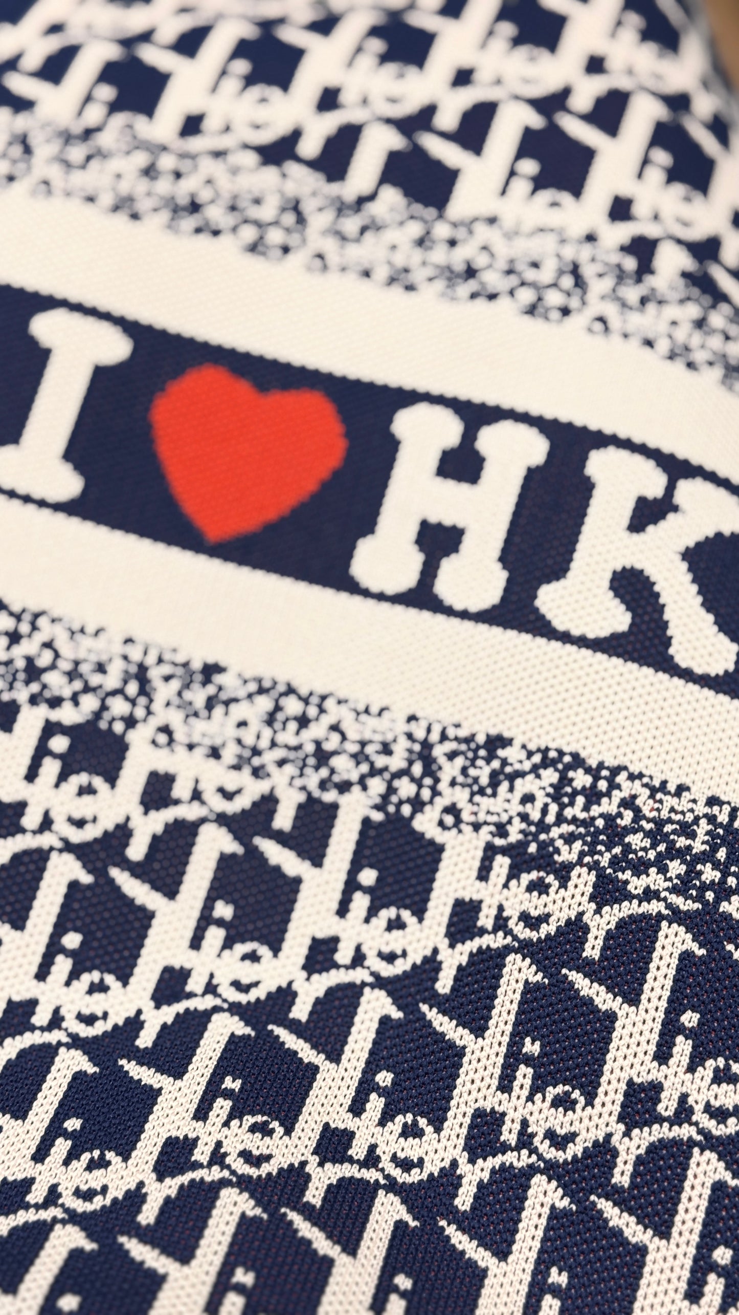 I love HK トート 青い