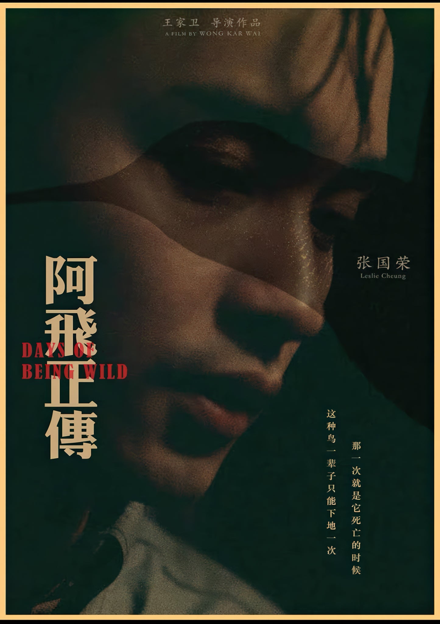 A3 poster Leslie Cheung 阿飛正傳 大頭