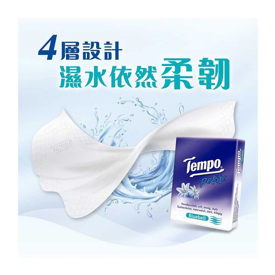 Tempoティッシュペーパーブルーベル18個
