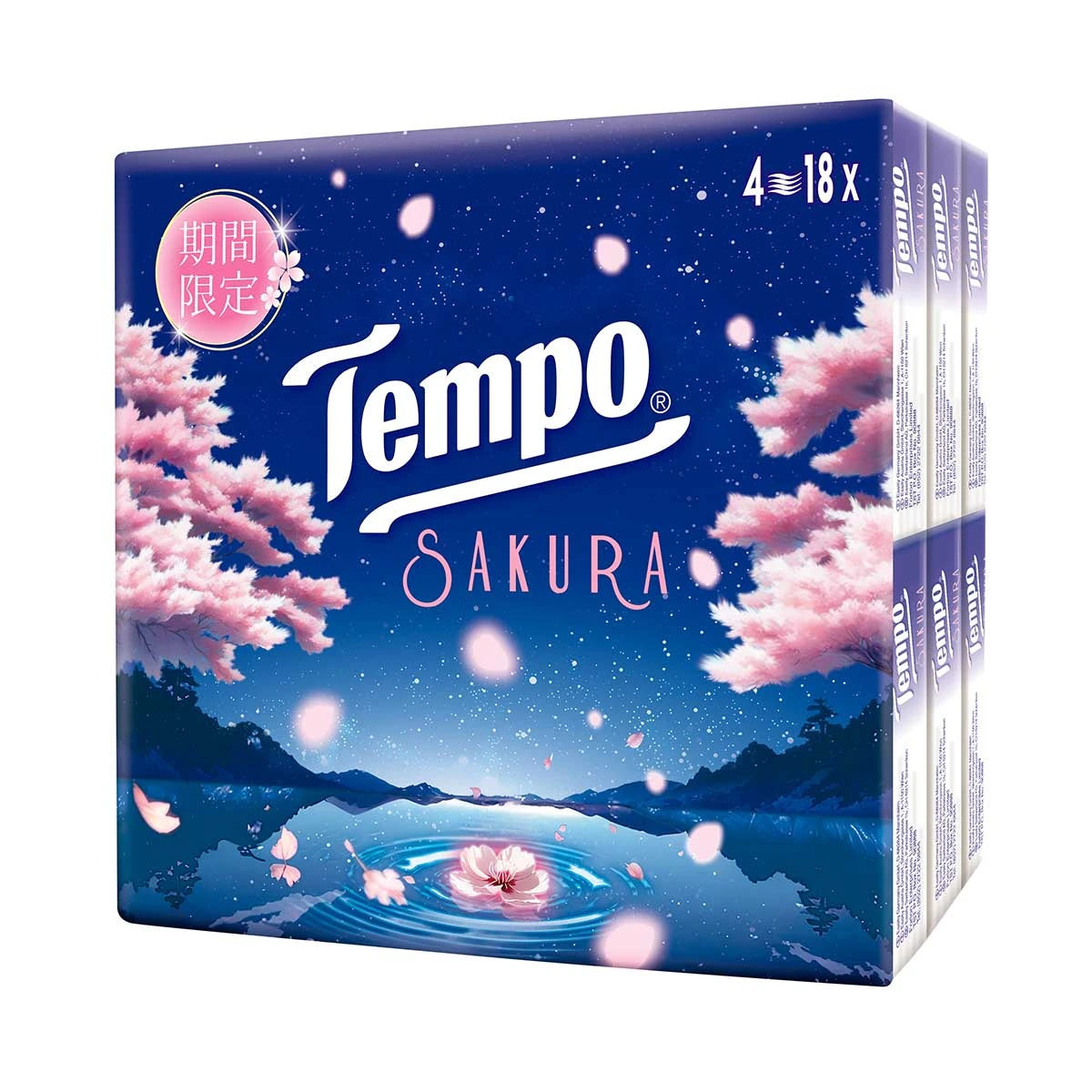 Tempoティッシュペーパー桜18個