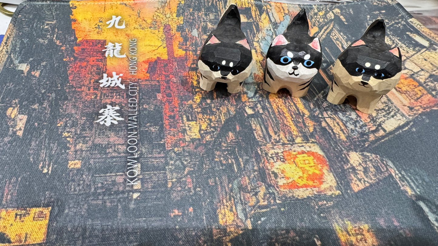 木製猫ちゃん 香港製 トラちゃん