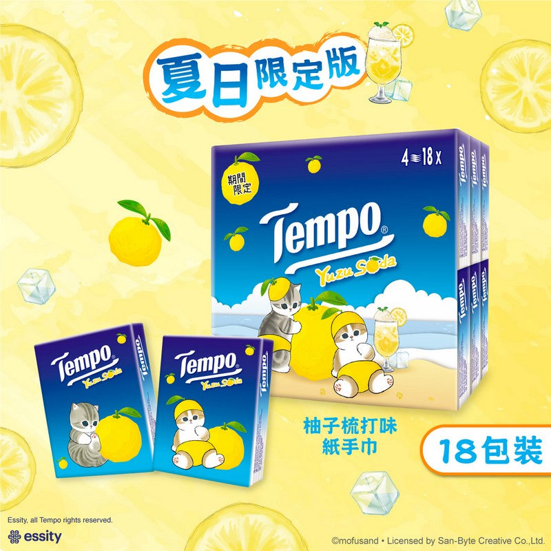 Tempoティッシュペーパー柚子ソーダ18個