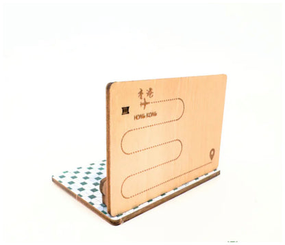 クラシックな木製ポストカード   香港カフェ  茶餐廳