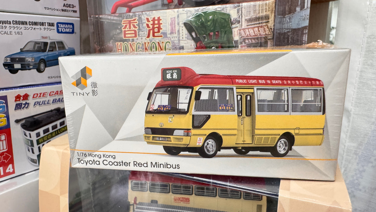 Toyota Coaster Red Minibus 1/76 Hong Kong 微影Tiny