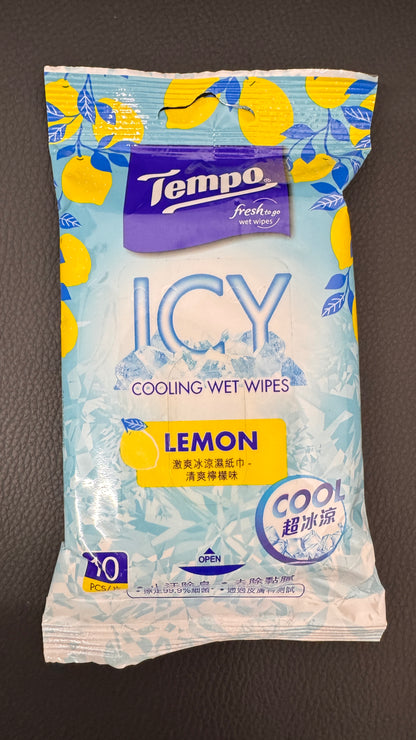 Tempo 冷却効果のあるウェットティッシュ 10枚