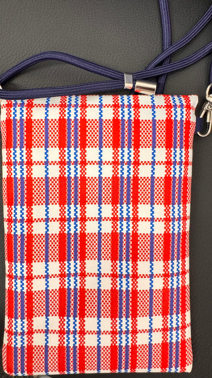 紅白藍のクロスボディバッグ　cross body bag　香港製