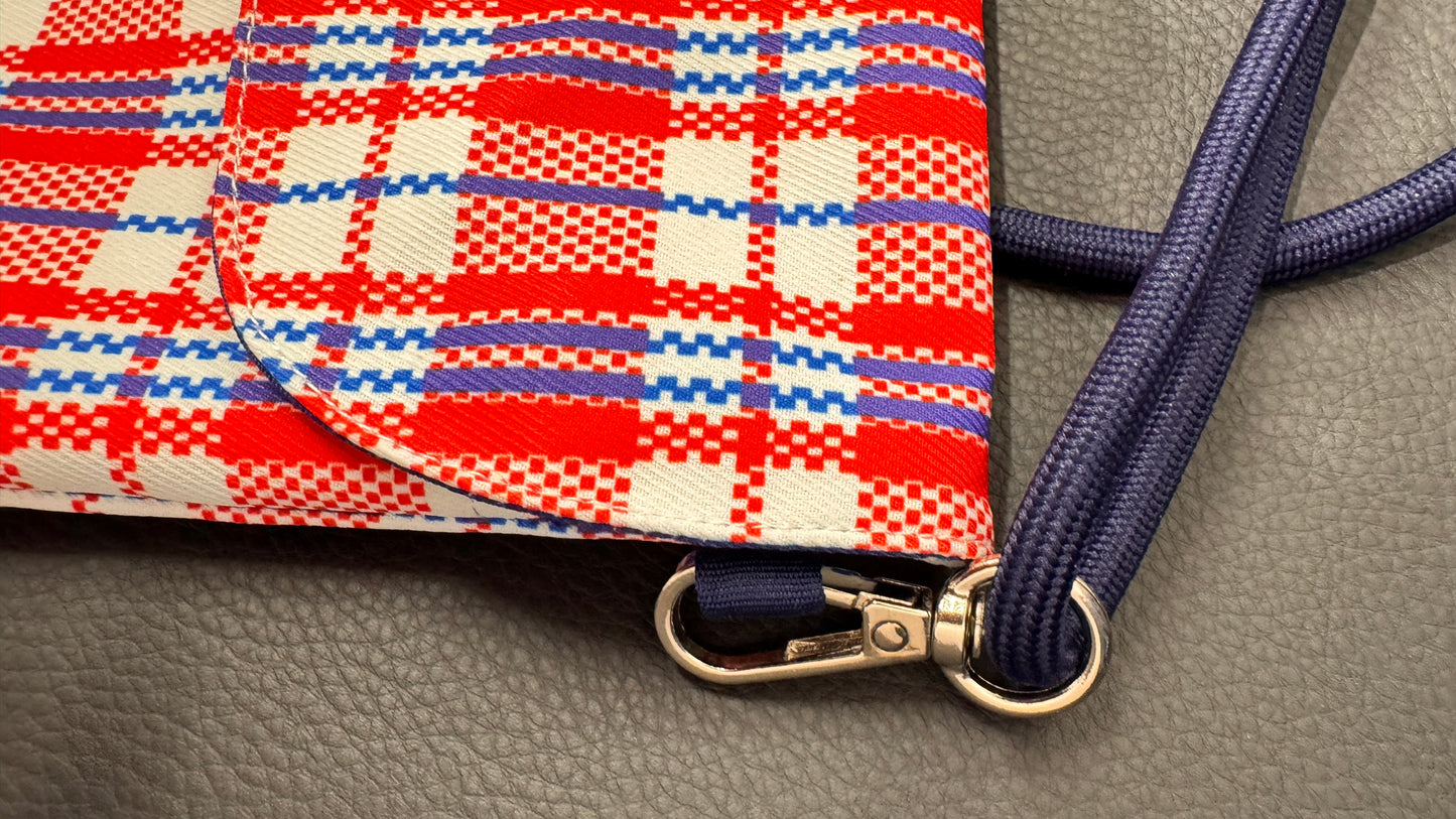 紅白藍のクロスボディバッグ　cross body bag　香港製