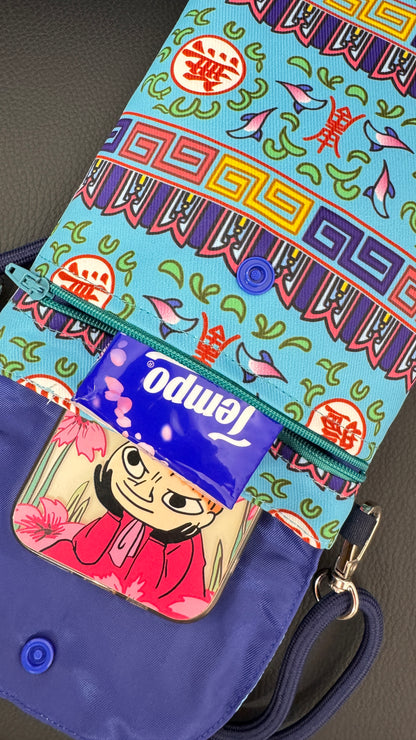 萬壽無疆のクロスボディバッグ　cross body bag　香港製