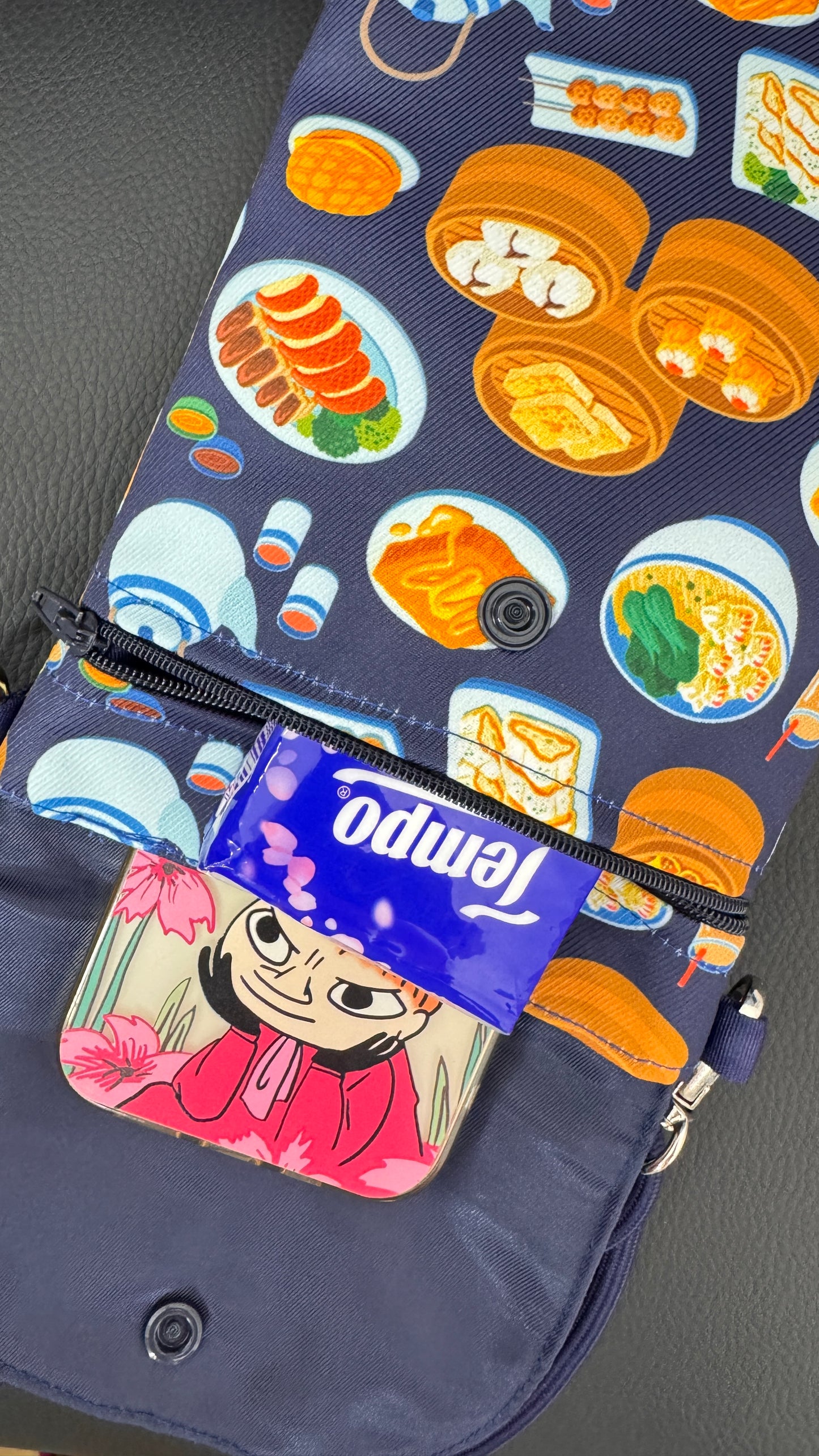 香港美食のクロスボディバッグ　cross body bag　香港製