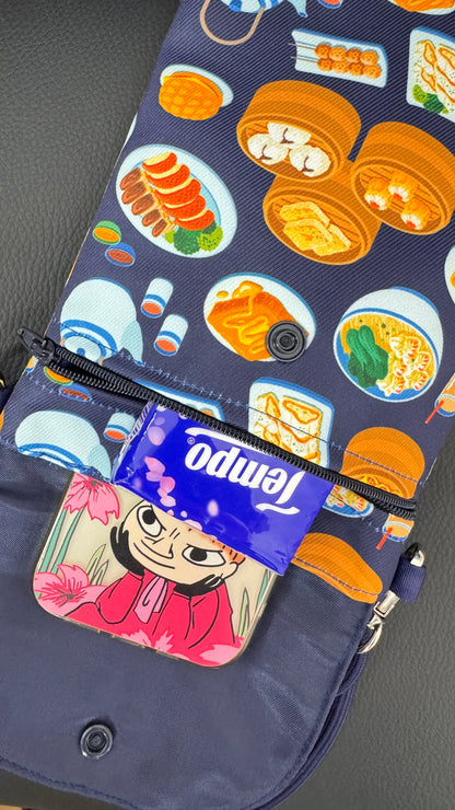 香港美食のクロスボディバッグ　cross body bag　香港製