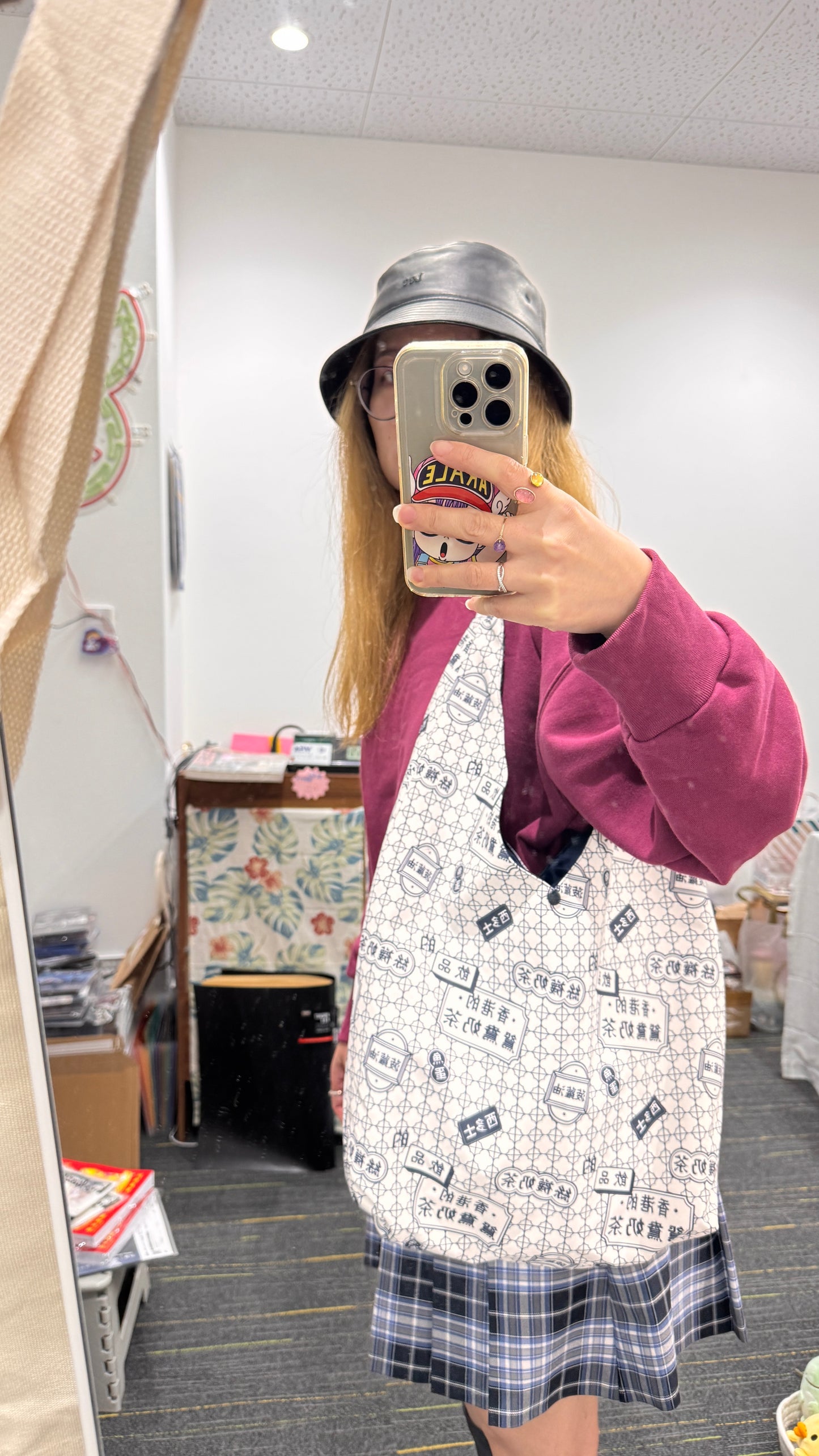 奶茶磁磚トート 香港製