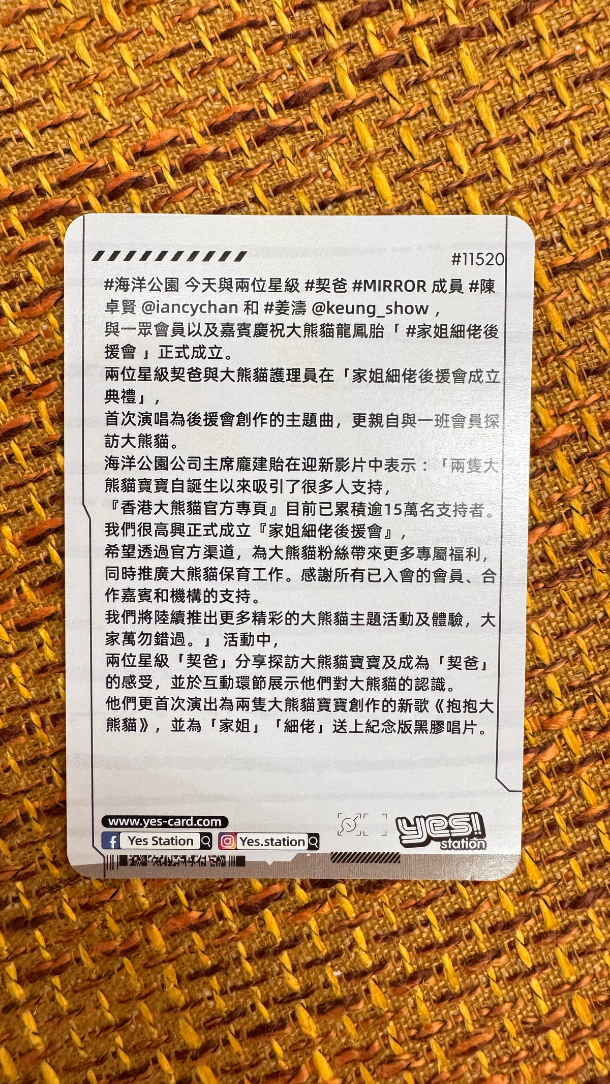 Keung To  姜濤  Yes Card