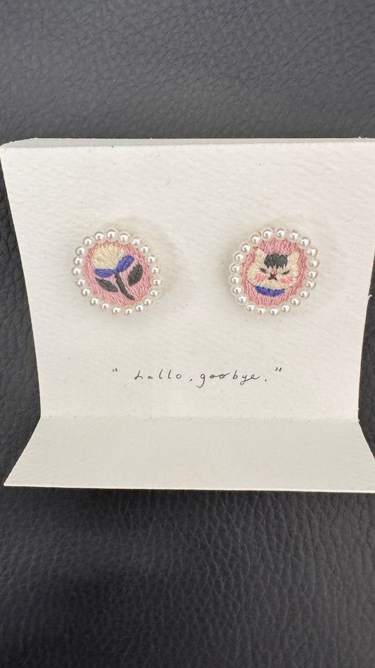手刺繍ピアス2