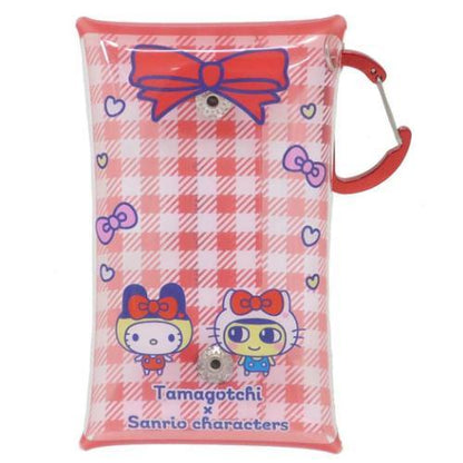 たまごっちxサンリオキャラクターズ グッズ ミニポーチ キャラクター マルチクリアケース Sサイズ ハローキティxまめっち