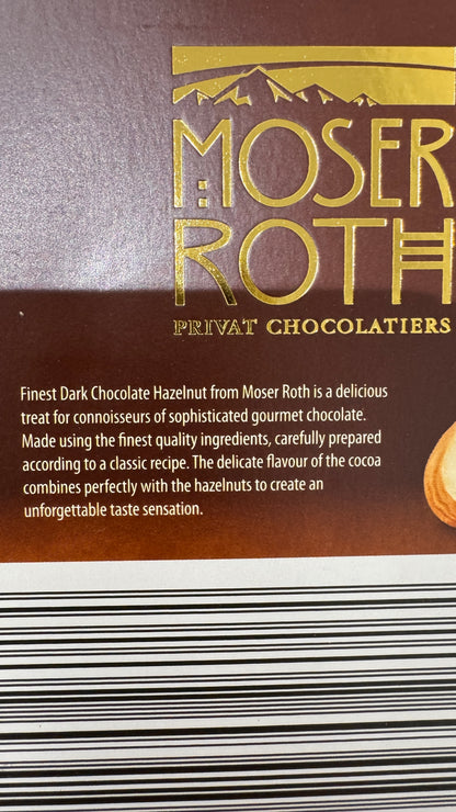 Moser Roth Hazelnut Dark Chocolate 5 individually wrapped bars 125g