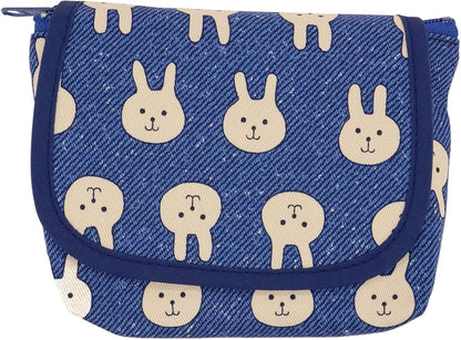 日本製 ハッピーうさちゃん(うさぎ) 鏡付ポーチ