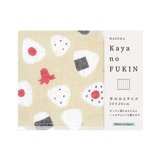 WAFUKA かやの布巾　おにぎり 　30 x 26 cm