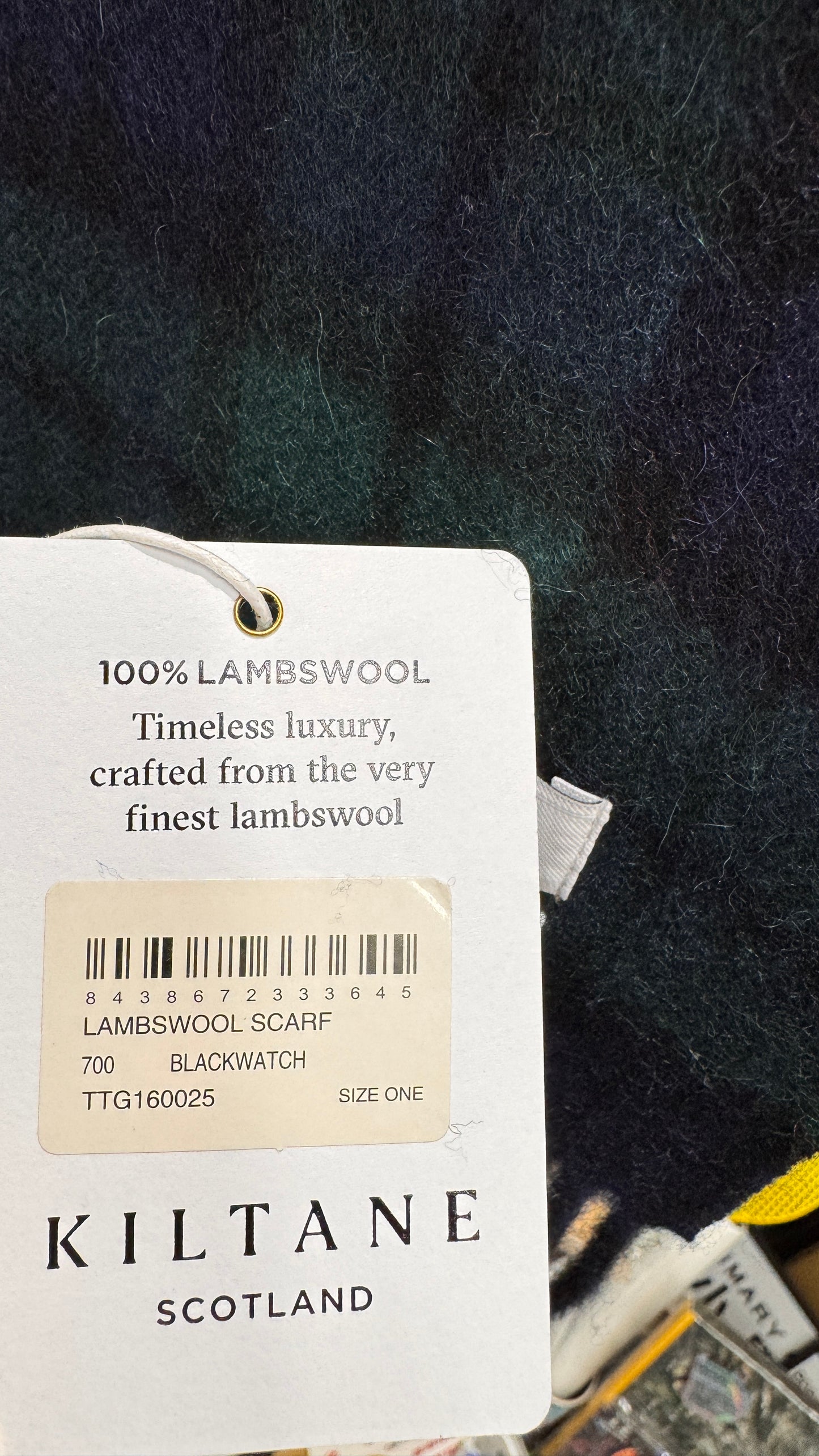 Kiltane  Scotland  ラムウールマフラー - ブラックウォッチ