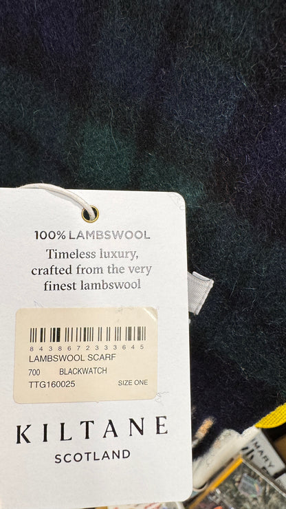 Kiltane  Scotland  ラムウールマフラー - ブラックウォッチ