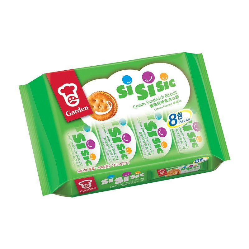 ガーデンシシシッククリームサンドイッチビスケット レモンパック  400g